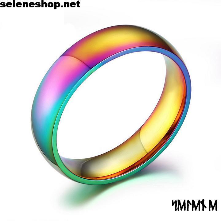 anello multicolor titanio