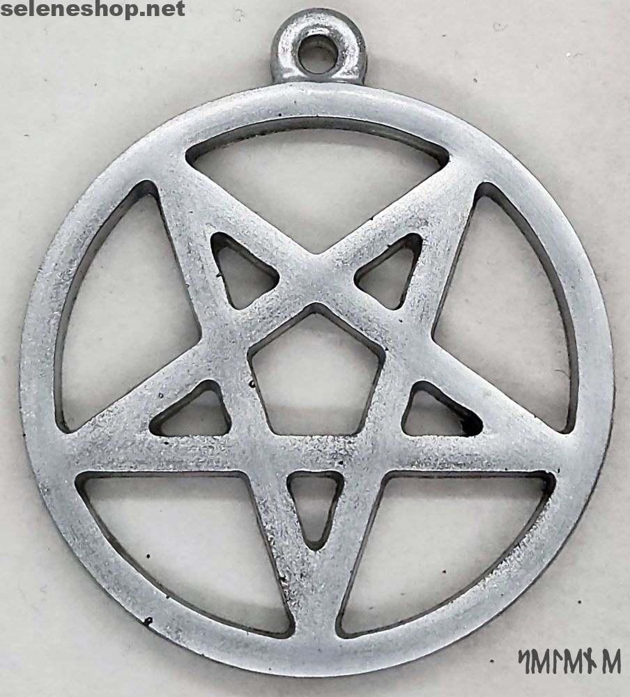 Umgekehrtes Pentagramm Harz Silber