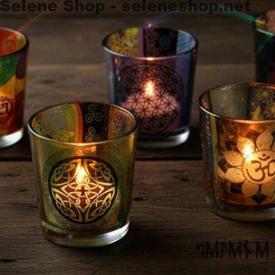 Portavasos Esotérico - Chakra y Símbolos Decoraciones Mágicas