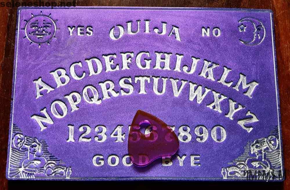 Tavola Ouija in resina viola metallizzato - Selene Shop