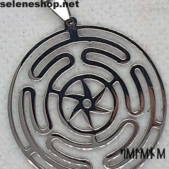 Wheel of Hecate stainless steel pendant