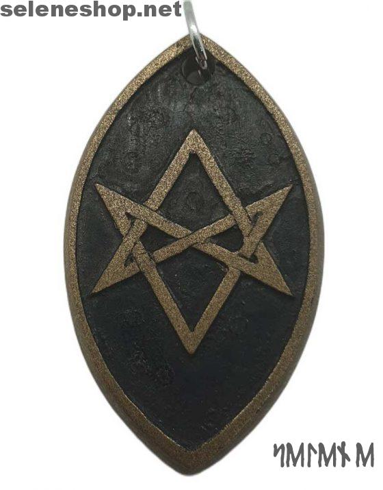 Full bronze thelema pendant