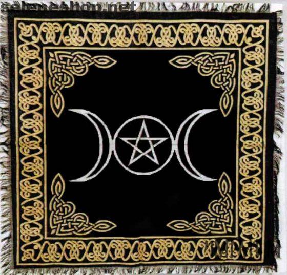 Paño de altar adivinación pentáculo wicca