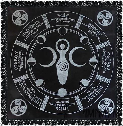 Altar tablecloth divination triple goddess triskell