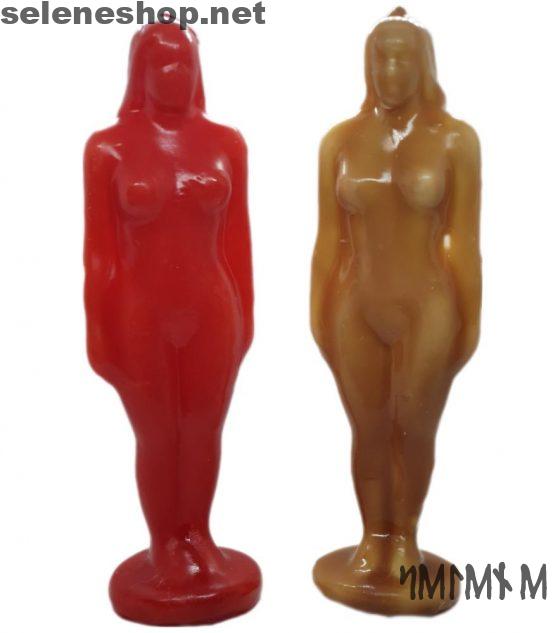Candela coppia donna rosso marrone
