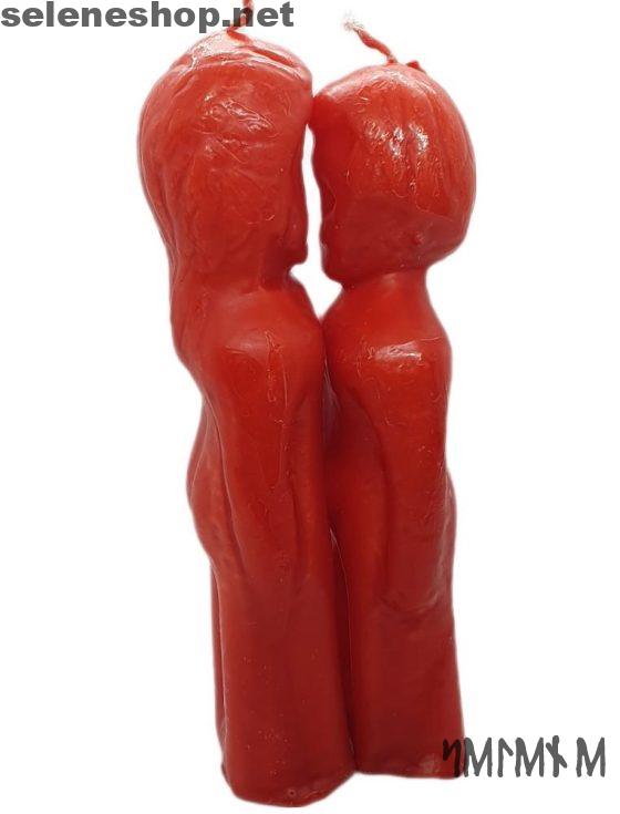 Figura de cera hombre mujer pareja