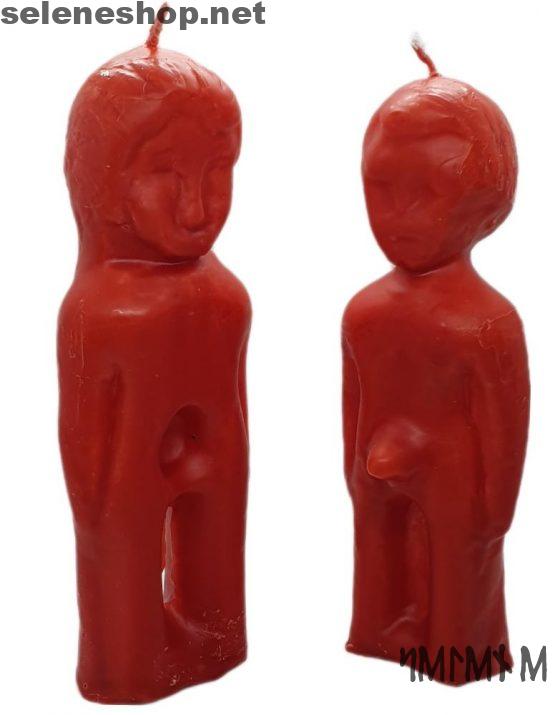 Figura de cera hombre mujer pareja