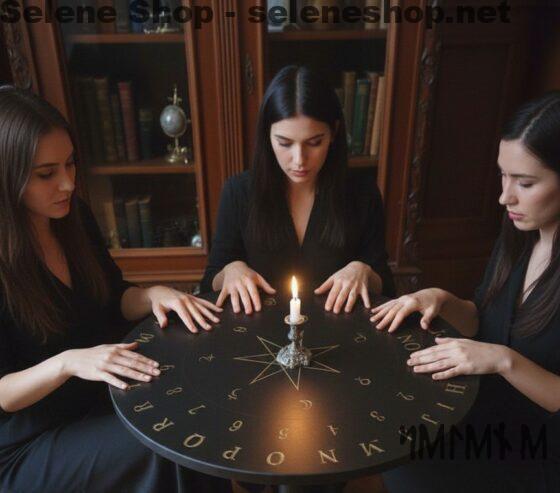 Tavolino seduta spiritica ouija eptagramma