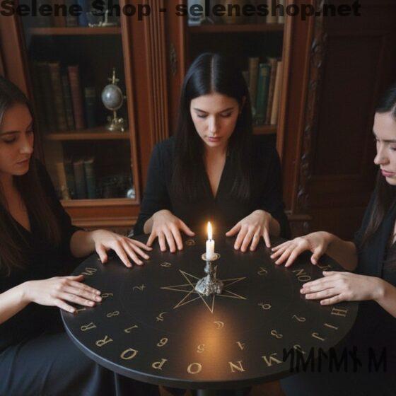 wicca shop online negozio esoterico pagano ouija rune 6 Tavolino seduta spiritica ouija eptagramma