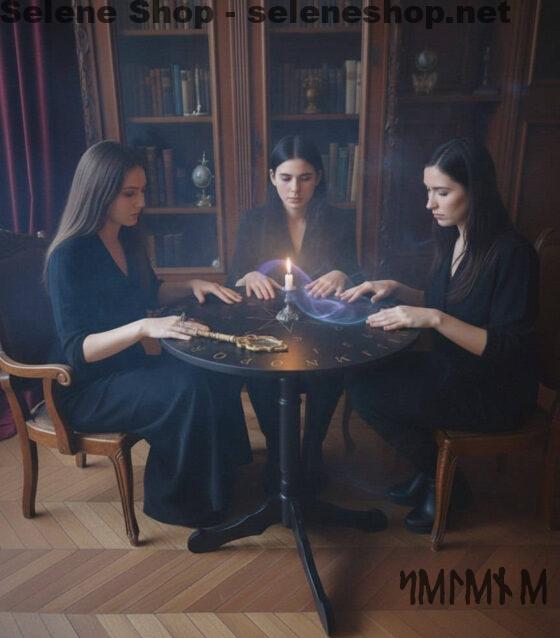 Tavolino seduta spiritica ouija eptagramma